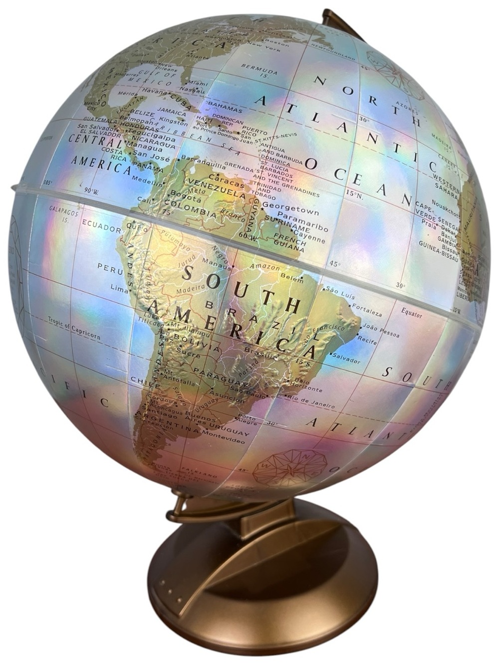 Replogle World Prism Series 12" Diameter Globe On Stand W/ Raised Topography